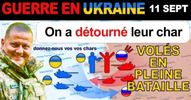 11 sept : INCROYABLE ! Des Ukrainiens pourchassent des Russes à bord d’un char russe volé !