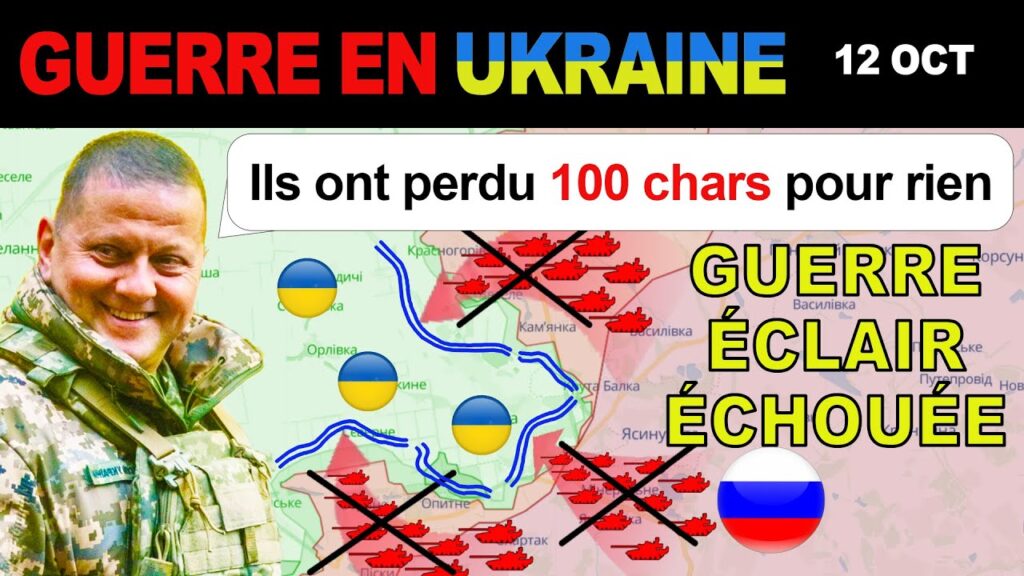 12 oct : LA RÉALITÉ FRAPPE AU VISAGE. Les Russes n’avaient plus de chars le 2e jour de l’offensive