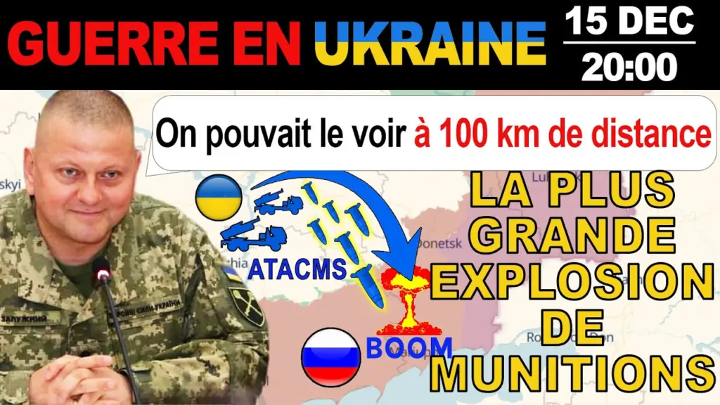 15 DÉC : LES ATACMS DÉTRUISENT UN ÉNORME DÉPÔT DE MUNITIONS RUSSE