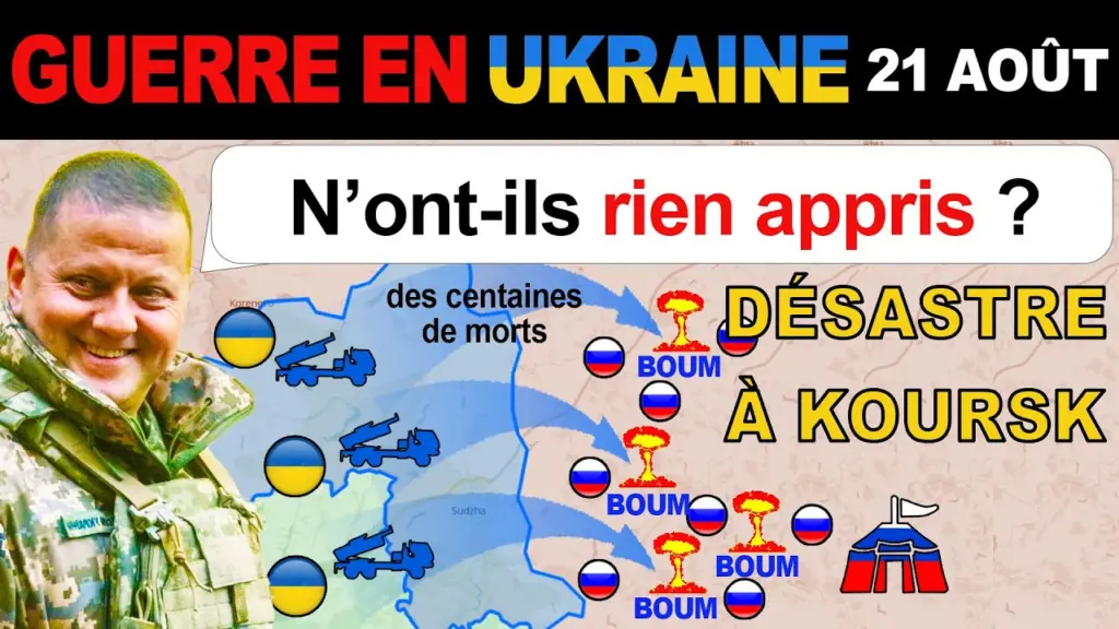21 août : Exceptionnel ! Un énorme camp russe anéanti en un seul coup avec des HIMARS