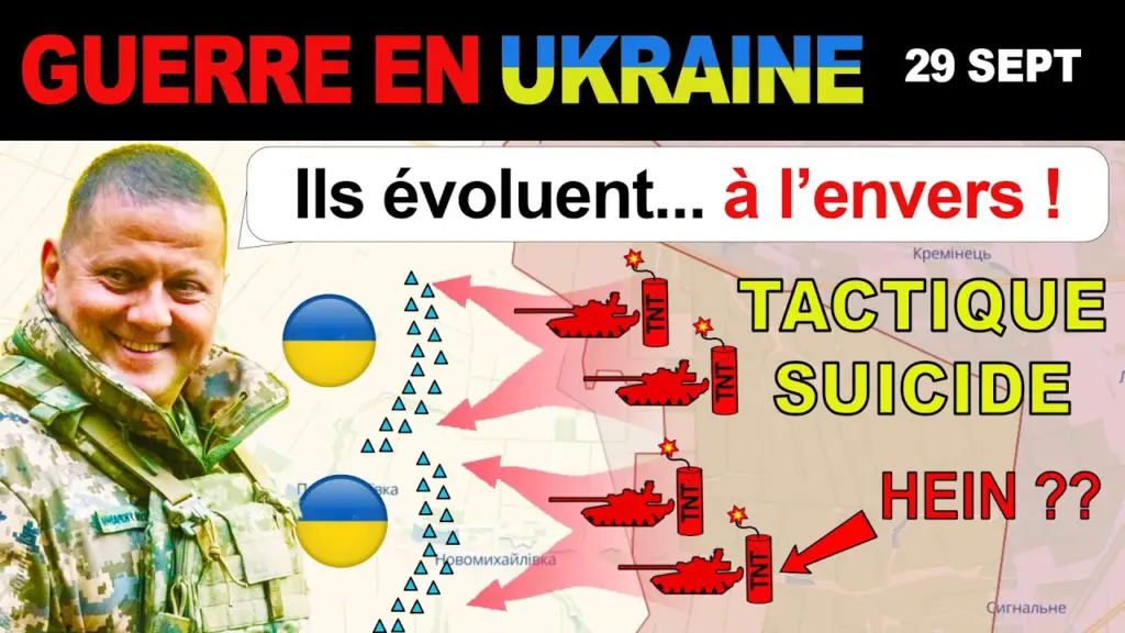 29 sept : ILS NE SONT PAS SÉRIEUX ! Les Russes remplissent leurs chars avec des tonnes d’explosifs.
