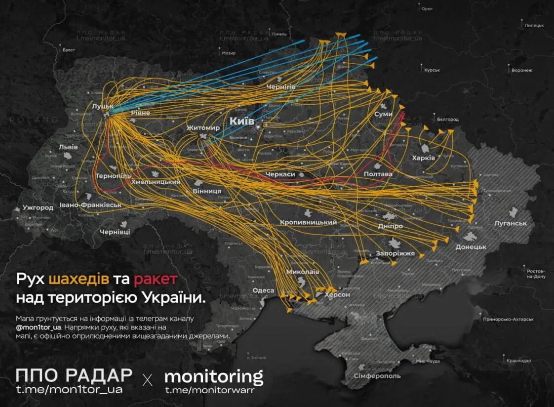 741 drones et missiles russes tirés contre des cibles dans l’ouest de l’Ukraine