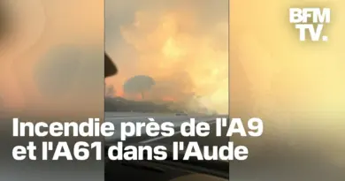 Canicule: la circualtion coupée sur l’A9 et l’A61 en raison d’un incendie près de Narbonne