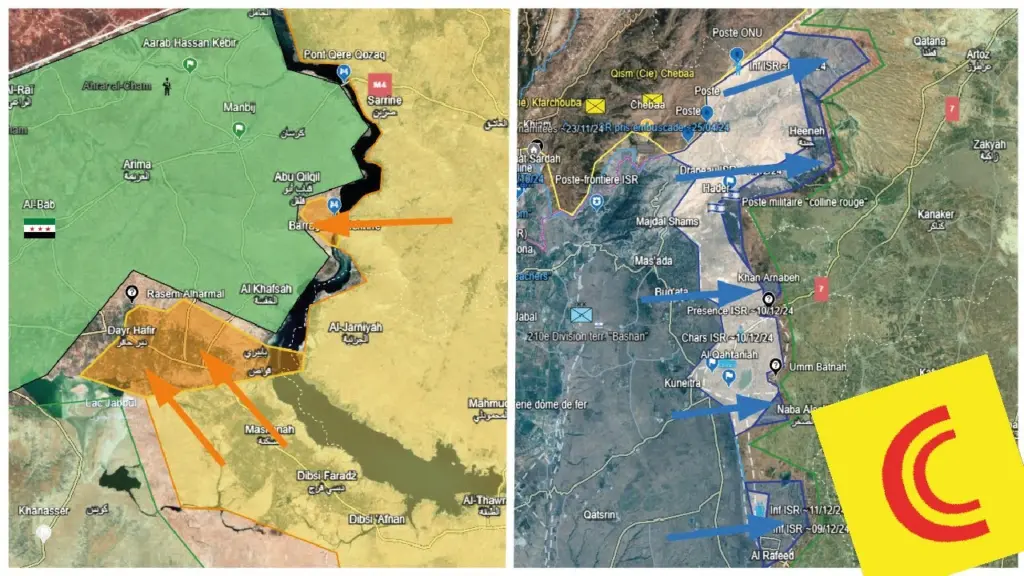 Conflit Syrie 02/01/25 : FDS progressent au nord & ISR continuent leur incursion dans le Sud-Ouest