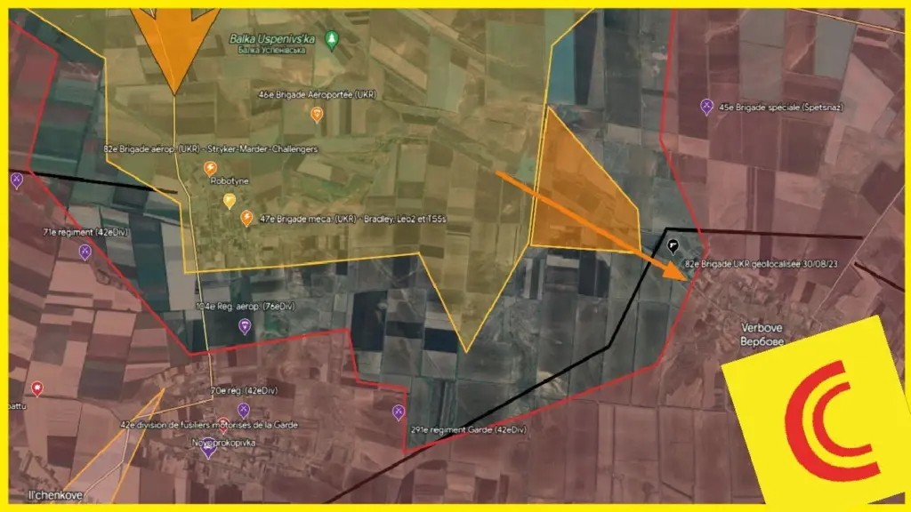 Conflit Ukraine 05/09/23 : Robotyne, UKR franchissent 1e Ligne Sourovikine | 1er Challenger détruit