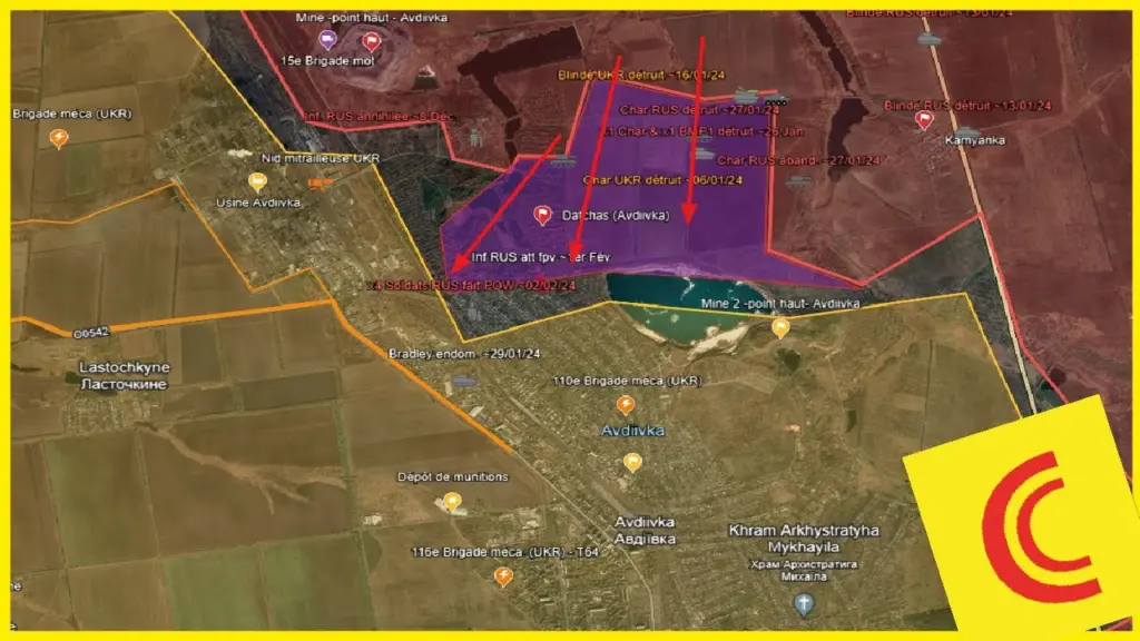 Conflit Ukraine 06/02/24 : les RUS percent les défenses UKR dans le secteur des Datchas à Avdiivka