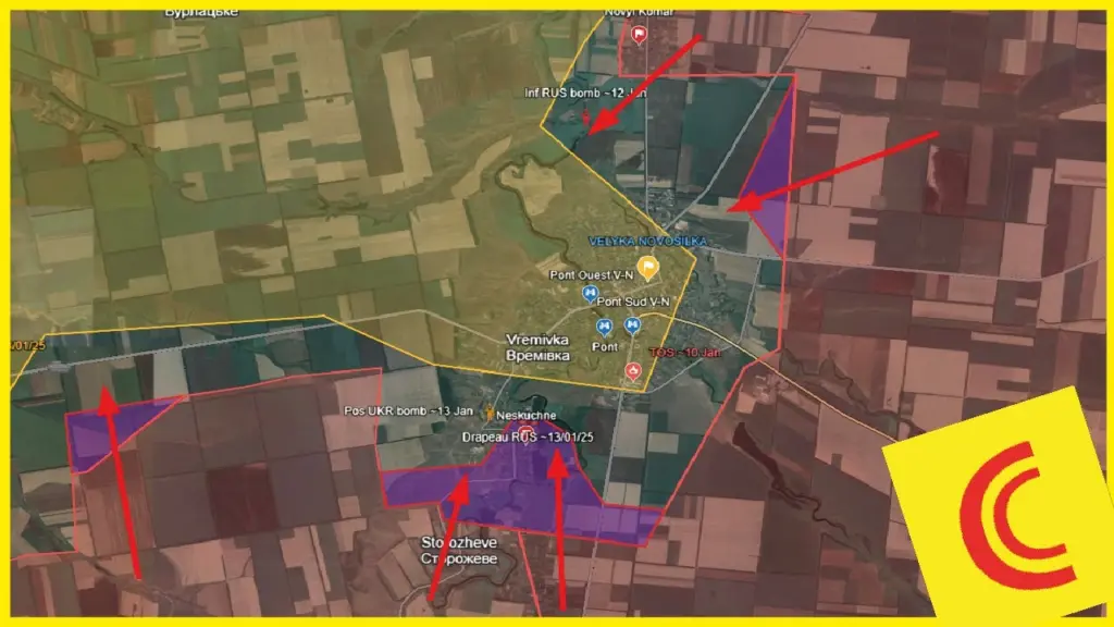Conflit Ukraine 14/01/25 : Velyka Novosilka attaquée de toute part
