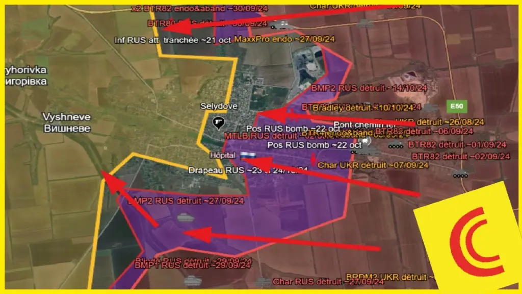 Conflit Ukraine 25/10/24 : les Russes donnent l’assaut sur la ville de Selydove