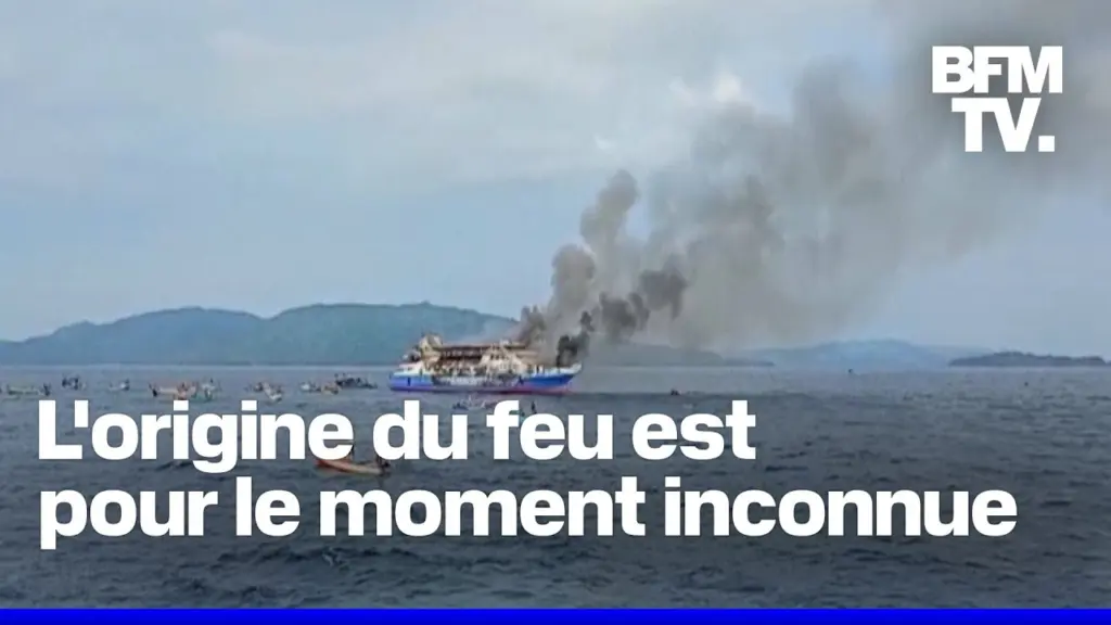 Indonésie: au moins cinq morts dans l’incendie d’un ferry, près de 300 personnes secourues