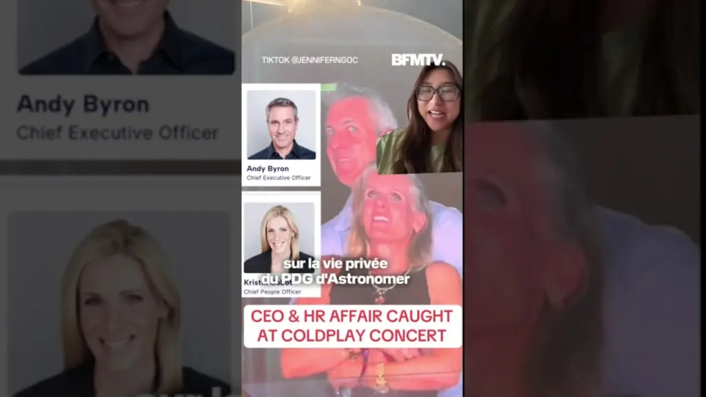 Le PDG d’une entreprise américaine pris en flagrant délit avec sa maîtresse lors d’un concert
