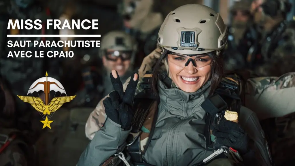 Miss France : saut parachutiste avec le commando parachutiste de l’air n°10