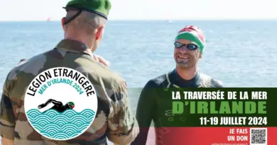 Wenceslas Betolaud : Traversée de la Mer entre l’Irlande et l’Écosse pour la Solidarité Légion.